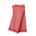 Red and white tea towel