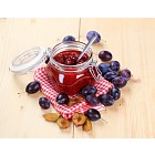 Jar of plum preserve