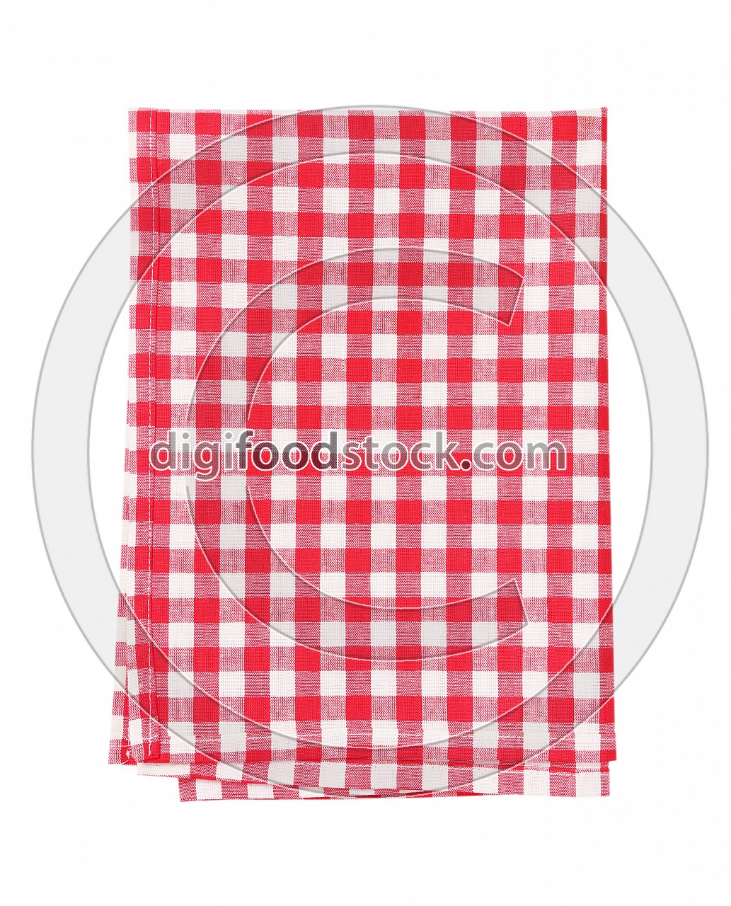 red and white tea towel